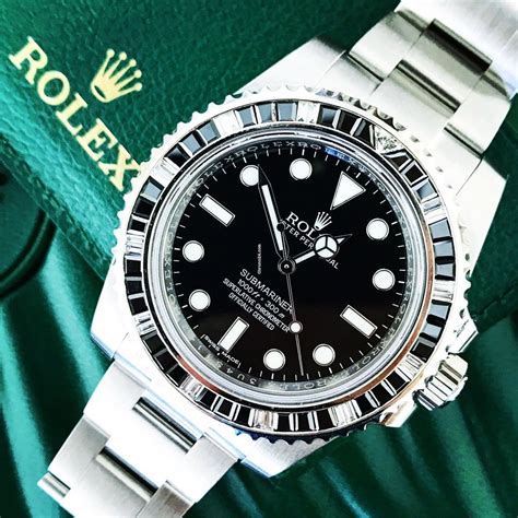 rolex submariner diamond bezel for sale|rolex submariner bezel insert.